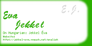 eva jekkel business card