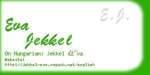 eva jekkel business card